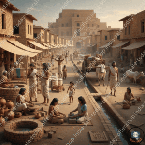 Indus Valley Civilization Ancient Cityscape Digital Art Print $4000 \times 4000$ Lazer Sharp Landscape AI Generated Wall Art Digital Download Home Decor Printable india sale