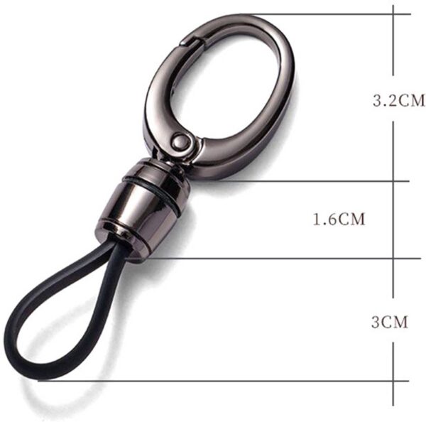 Premium Metal Car Key Chain with Quick-Release Carabiner and Wrist Strap (Pack of 2) - Image 3