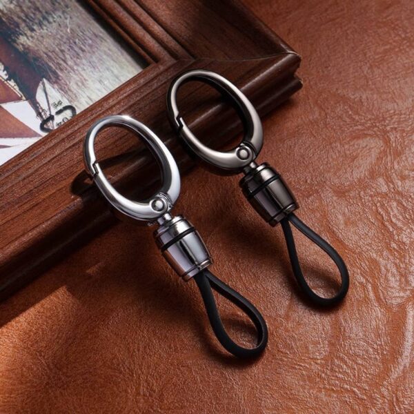 Premium Metal Car Key Chain with Quick-Release Carabiner and Wrist Strap (Pack of 2) - Image 4