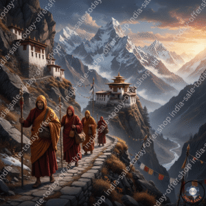 Mauryan Empire Ashoka’s Lion Capital Sarnath Digital Art Print $4000 times 4000$ Lazer Sharp Landscape AI Generated Wall Art Digital Download Home Decor Printable india sale (Copy)