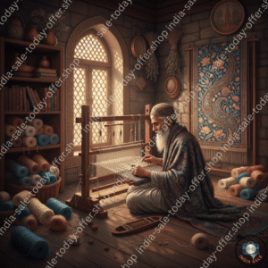 Kashmir Traditional Pashmina Shawl Weaving Artisan Digital Art Print $4000 \times 4000$ Lazer Sharp Landscape AI Generated Wall Art Digital Download Home Decor Printable india sale