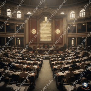 Founding of the Republic Historic Constitution Hall Digital Art Print 4000×4000 Lazer Sharp Landscape AI Generated Wall Art Digital Download Home Decor Printable india sale
