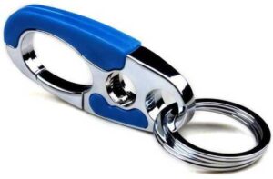 Heavy-Duty Stainless Steel Car Key Chain with Carabiner Clip
