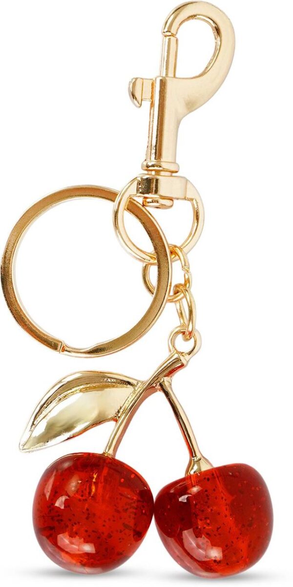 Cute Glossy Red Cherry Key Chain & Bag Charm