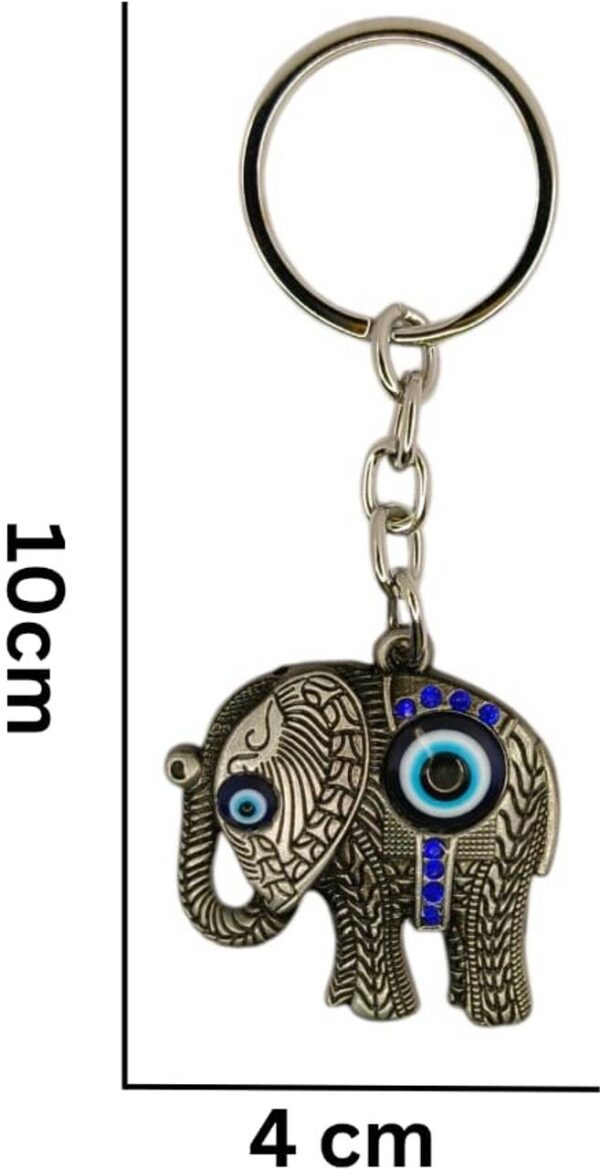 Evil Eye Elephant Charm Keyring (Pack of 2) - Image 3