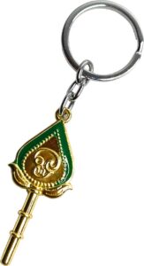 Lord Muruga Vel and Shiva Lingam Devotional Keychain