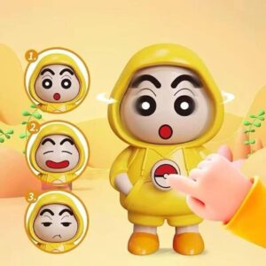 Interactive Shinchan Face-Changing Rotating Keychain