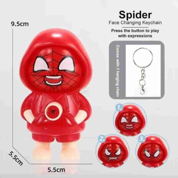 Interactive Spider-Man Rotating Expression Keychain - Image 2
